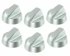 6 x OVEN COOKER KNOB FITS BELLING STOVES SILVER GREY COOKER OVEN HOB & ADAPTORS