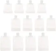 Outanaya 12Pcs Travel Lotion Pouch Leakproof Multi Purpose Suction Mouth Bags for Toiletries Skincare and Shampoo Durable Compact and Portable for Travel and Outdoor Use