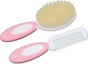 Baby Hair Brush and Comb Set, Baby Brush with Soft Natural Bristles