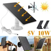 10W 5V Solar Panel Wall Mounting Solar Charging Panel w/300cm Cable Bracket New
