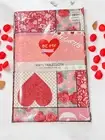 Valentine’s Day Red Hearts xoxo 52x52 Vinyl Tablecloth Red Hearts Festive Love