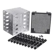 2X(5.25 Inch to 5 x 3.5 Inch SATA HDD Cage Rack Hard Drive Disk Enclosure7197