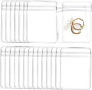 LOLIPPYY 200pcs Clear Jewelry Bags Resealable Storage Pouches for Earrings Crafts and Party Treats Transparent Zip Bags for Small Items for Businesses and Events