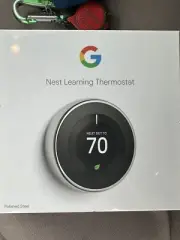 Nest Thermostat (3rd Generation) with WiFi Compatibility - Polished Steel