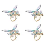 Kim Seybert Flutter Napkin Ring in Lilac & Periwinkle, Set of 4 in a Gift Box