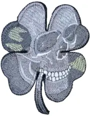 PIRATE SKULL CLOVER FOUR LEAF TACTICAL ARMY ACU LIGHT HOOK MORALE PATCH