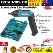 Electric Cordless Rechargeable Screwdriver Mini Power Screw Driver Tool Bits New
