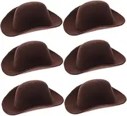 Generic 6Pcs Mini Western Cowgirl Hats for Crafts Tiny Doll Accessories Decorative Hats for DIY Projects for Bottles Unique