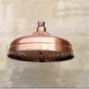 Copper Shower Head, 20cm (8 Inch) Diameter, High Pressure Fixed Shower Head With Adjustable Angle Shower Head Rain Shower Head - Gold - shengX