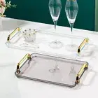 Light Luxury Cosmetics Storage Tray Rectangular Tray Tea Cup Tray