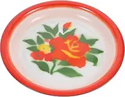 Hemoton Enamel Plate enamelware deep Plate enamelware Salad Bowl enamelware Basin Vintage enamelware Tray Appetizer Server chip dip Platter Vintage Salad Plate Old Fashioned Dessert Bowl