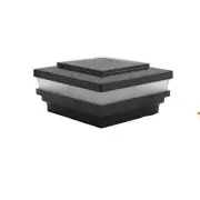4" Sq. Cape May Low Voltage LED Lighted Vinyl Post Cap - Hammertone Black