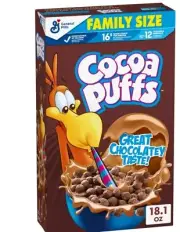 Cocoa Puffs, Chocolate Breakfast Cereal with Whole Grains, 18.1 oz