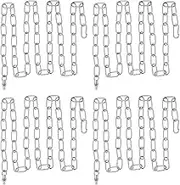 uxcell 6 Ft Light Fixture Chain, 4 Set Lighting Chain Metal Looping Link with Quick Link Screw Lock Connectors Up to 110 lbs for Pendant Lights Chandeliers Swag Lights, Silver Tone