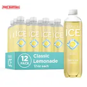 Sparkling Ice, Classic Lemonade Sparkling Water, Zero Sugar Flavored Water, 17oz
