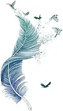 Feathers Wall Decals Stickers for Bedroom Mural Decor Living Room | 124cm x 72cm Removable Peel and Stick Decoration | Housewarming Birthday Gift