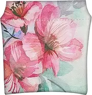 [DEEZOMO] Squeeze Coin Purse for Women, Leather Change Purse Holder Minimalism Pocket Cosmetic Bag for Girls, Lotus-B, Minimalism