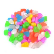 100pcs Luminous Cobblestones Pebbles Stones Glow in the Dark for Aquarium Fish