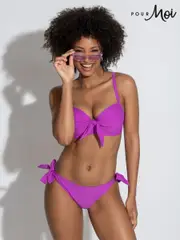 Pour Moi Ultraviolet Purple Tie Side Rosa Cove Bikini Bottoms (F72046) | $51