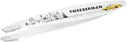 TWEEZERMAN New York Mini Oval Tweezers (Hand-Cut Slant Tips, Eyebrow Plucking, Professional Quality, Stainless Steel)