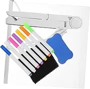 TOPPERFUN 1 Set LED Light Up Message Board Dry Erase Notepad with Stand Markers Portable Illuminated Drawing Board for Restaurant Menus Notes Memos