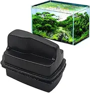 Roczential Magnetic Aquarium Scraper Aquarium Glass Cleaner, Double Sided Gravel Vacuum Magnetic Fish Tank Cleaner, Comfortable Handle Safe Floating Magnetic Algae Scraper for Aquariums Fish Tank (S)