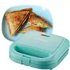 PREMIUS Ceramic Non-Stick Double Slice Sandwich Maker, Turquoise, 8.25x4.75 Inch