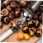 Sztxj Chestnut Sequence Cracker Stainless Steel 2 in 1 Walnut Pliers Metal Nut Sheller Opener Gadget