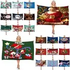 Christmas Santa Claus Bath Towel Microfiber Swim Beach Towel Turt 70*140cm