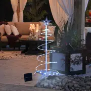 Yescom Solar 2ft LED Spiral Tree Light Outdoor Christmas Decor Cool White