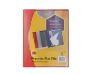 Marbig Premier A4 Flat File Folder w/ Insert Cover Document Paper Holder Red