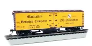 Bachmann ~ HO ~ Manhattan Brewing Co Track-Cleaning 40' Wood-Side Reefer ~ 16334