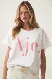 Fondness Embellished Logo Tee