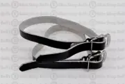 NJ5 Leather Toe Straps Single BLACK Track Fixed Gear
