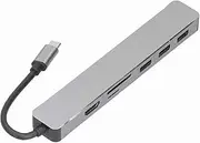 XUMIUZIY USB C Hub Multiport Adapter, USB C Hub Docking Station, Mini Portable 7 in 1 to USB3.0 Adapter for Laptop