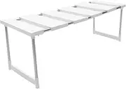 BRIGHTFUFU Kitchen Shelves Microwave Stand Over Sink Dish Drying Rack Extendable Storage Rack Rustproof Stainless Steel Holder