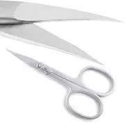 Small Nail Scissors Curved Tip Eyebrow Scissors For Women Brow Shaping Scissors Nails Tiny Hands Nail Trimmer Nail Art Scissors Cuticle Professional Beard & Moustache Scissors Nail Tools & Accessories