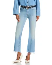 Mother The Kick It High Rise Ankle Fray Jeans in Can You Dig It
