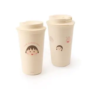 【櫻桃小丸子】輕巧耐熱隨行杯(韓國製造 BPA FREE 450ml環保杯 飲料杯 咖啡杯)