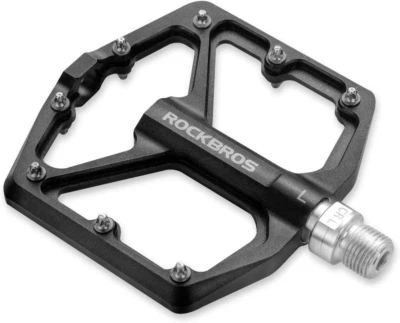 ROCKBROS MTB Pedals - Aluminum Flat Pedals, Sealed Bearing, Lightweight, 9/16"