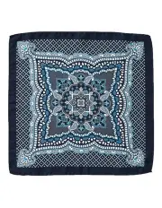 [Dom Bagnato] Mandala Geo Silk Pochette in Blue