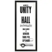 Unity Hall - Automatic Vintage Daybill Poster Framed