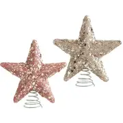 Christmas Tree Star Topper Star Decoration with Sequins Elegant Treetop