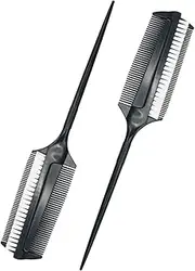 Baluue Hair Treatment Comb Dye Brush Double-sided Hair Tint Brush for Salon Use or Home Diy Projects
