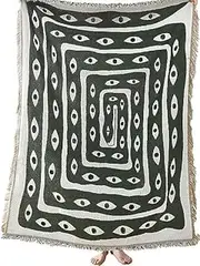 Snake Woven Throw Blanket Sofa Covers Picnic Blanket Knitted Tassel Throw Blankets130 x 160 cm