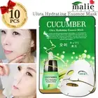 Facial Mask Sheet Cucumber 10pcs Ultra Hydrating Essence Moisture Mask Pack