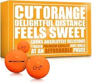 Birdie Town Cut Matte Colored Golf Balls - Premium, Soft Core Colored Golf Ball - Offers Decreased Ball Spin & Improved Golf Shot Accuracy and Control - High Visibility Golf Balls