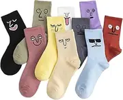 [AXKLBU] OurSuperDeals Cool Funky Fun Silly Socks for Men Women Teens Graphic Funny Cute Face Novelty Weird Cotton Crew Colorful Socks