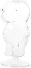 STOBAZA 1pc Decorative Bear-Shaped Cup Multi-Function Glass Water Container Lovely Cup