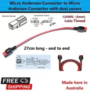 Cable Connector to Micro Anderson Connector Short Lead - 27cm length